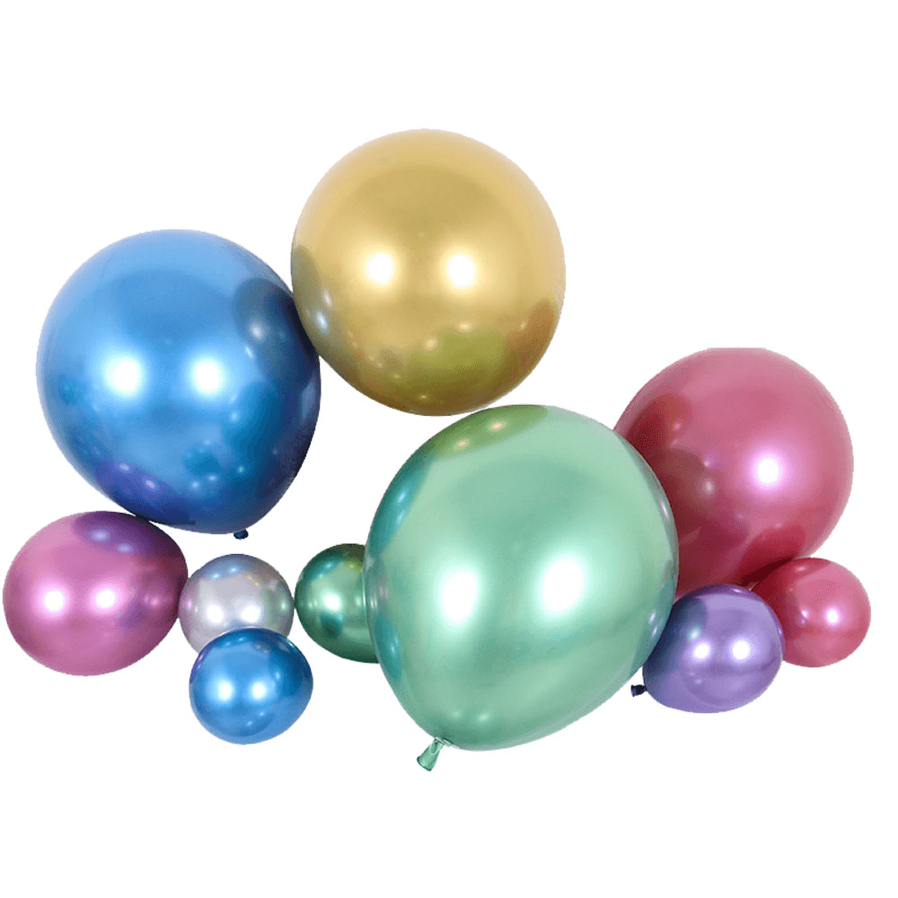 Inflable helio látex cromo metálico color 12 pulgadas 3,2g fiesta decoración cromo globos