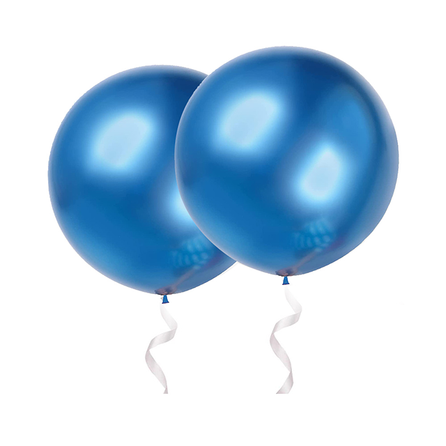 globo azul cromado de 36 pulgadas