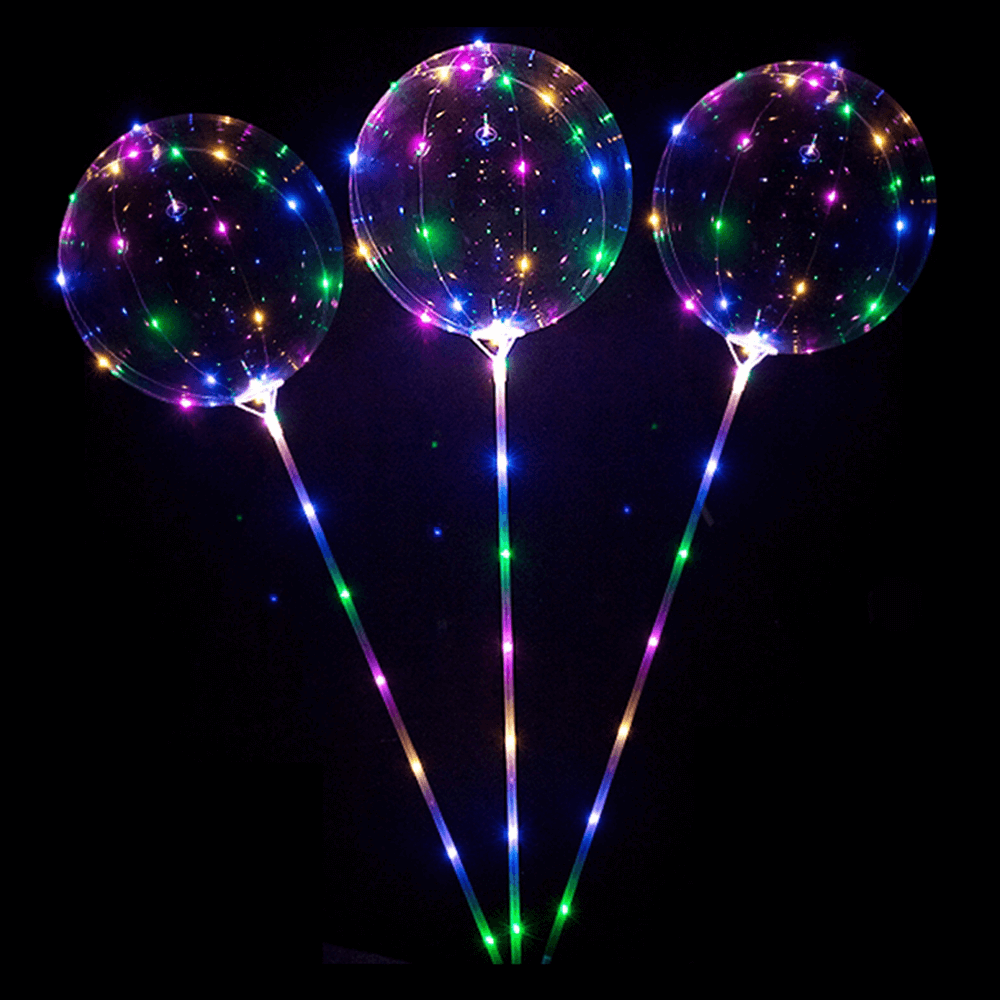 Globo de Bobo de luz Led redondo transparente transparente de PVC con globo de burbujas para decoración de fiestas